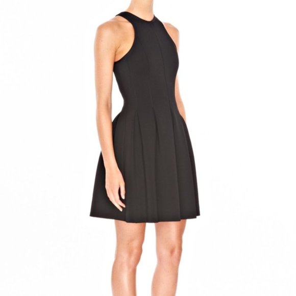 Alexander Wang • Neoprene Pleated Skater Dress - Picture 1 of 8